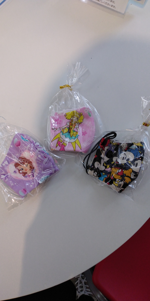 オーナー手作り子供用マスクのプレゼント 第二弾 オーナー手作り子供用マスクのプレゼント 第二弾